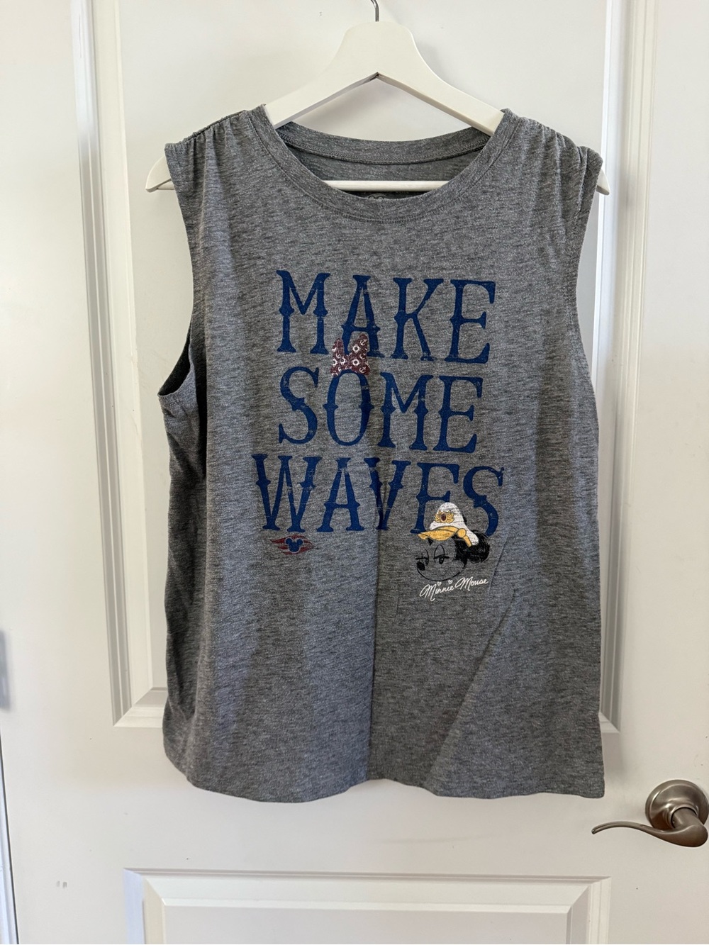 Make Some Waves Grey DCL Graphic Tank Top -